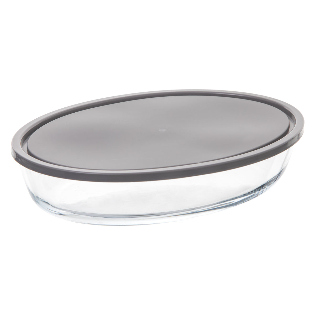 Farfurie ovala sticla cu capac 30 x 21 cm - Five