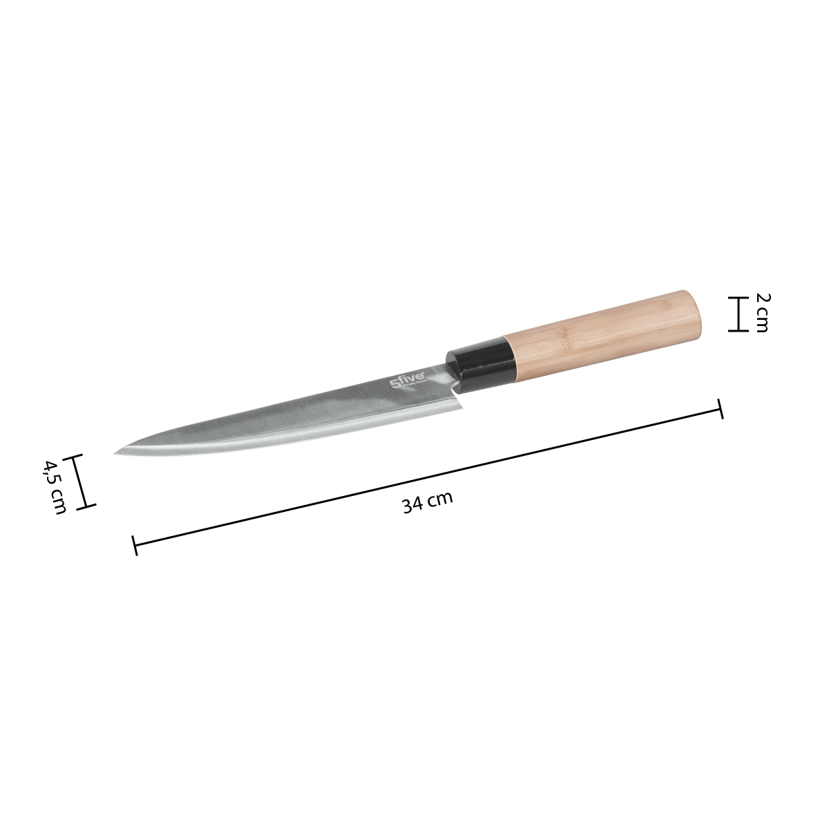Cutit Chef Black Bamboo, otel inoxidabil, maner bambus