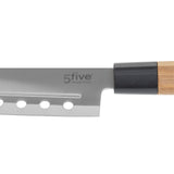 Cutit Santoku Black Bamboo, otel inoxidabil, maner bambus