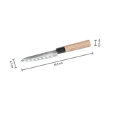 Cutit Santoku Black Bamboo, otel inoxidabil, maner bambus