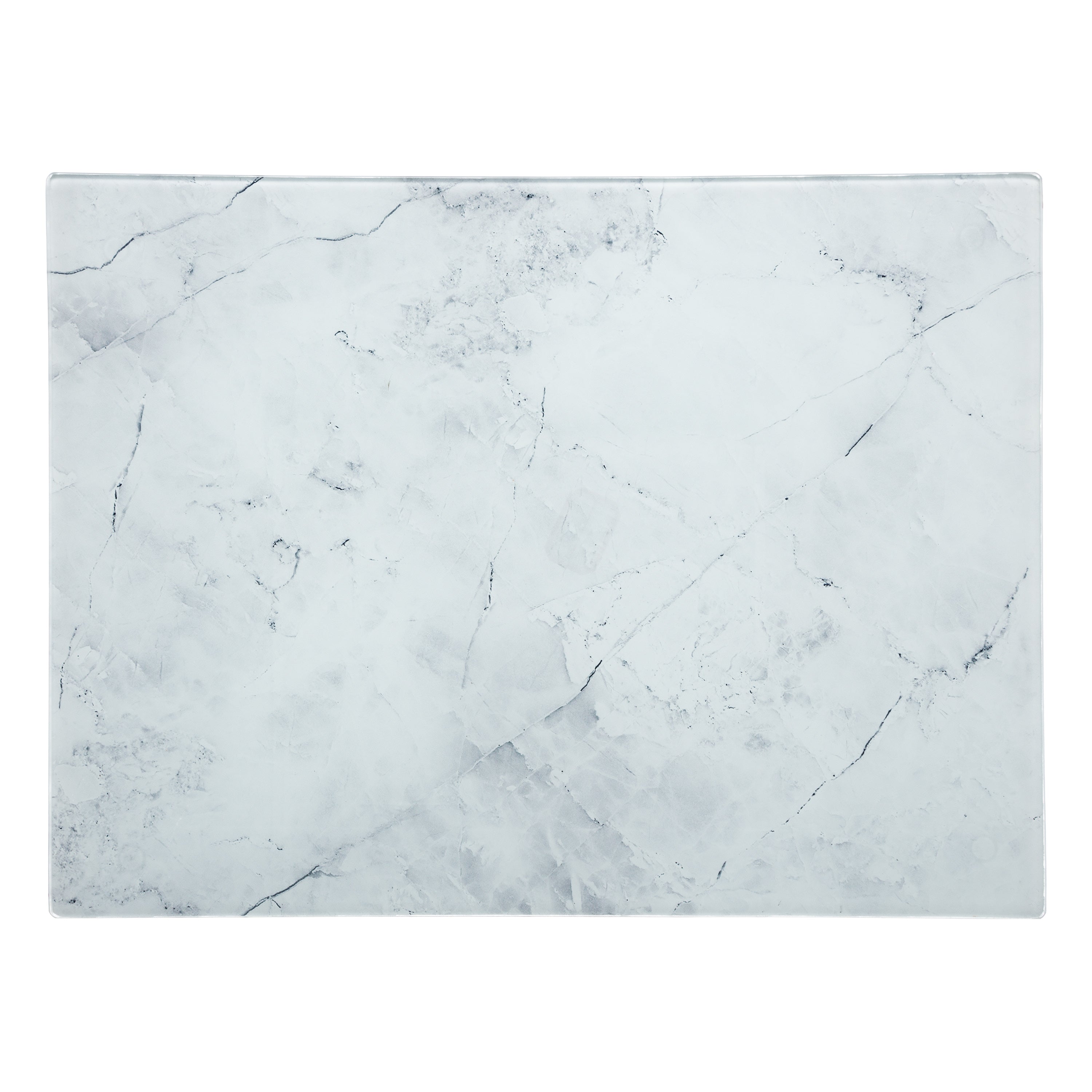 Tocator sticla alb marmura 40 x 30 cm - Five