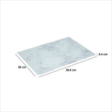 Tocator sticla alb marmura 40 x 30 cm - Five