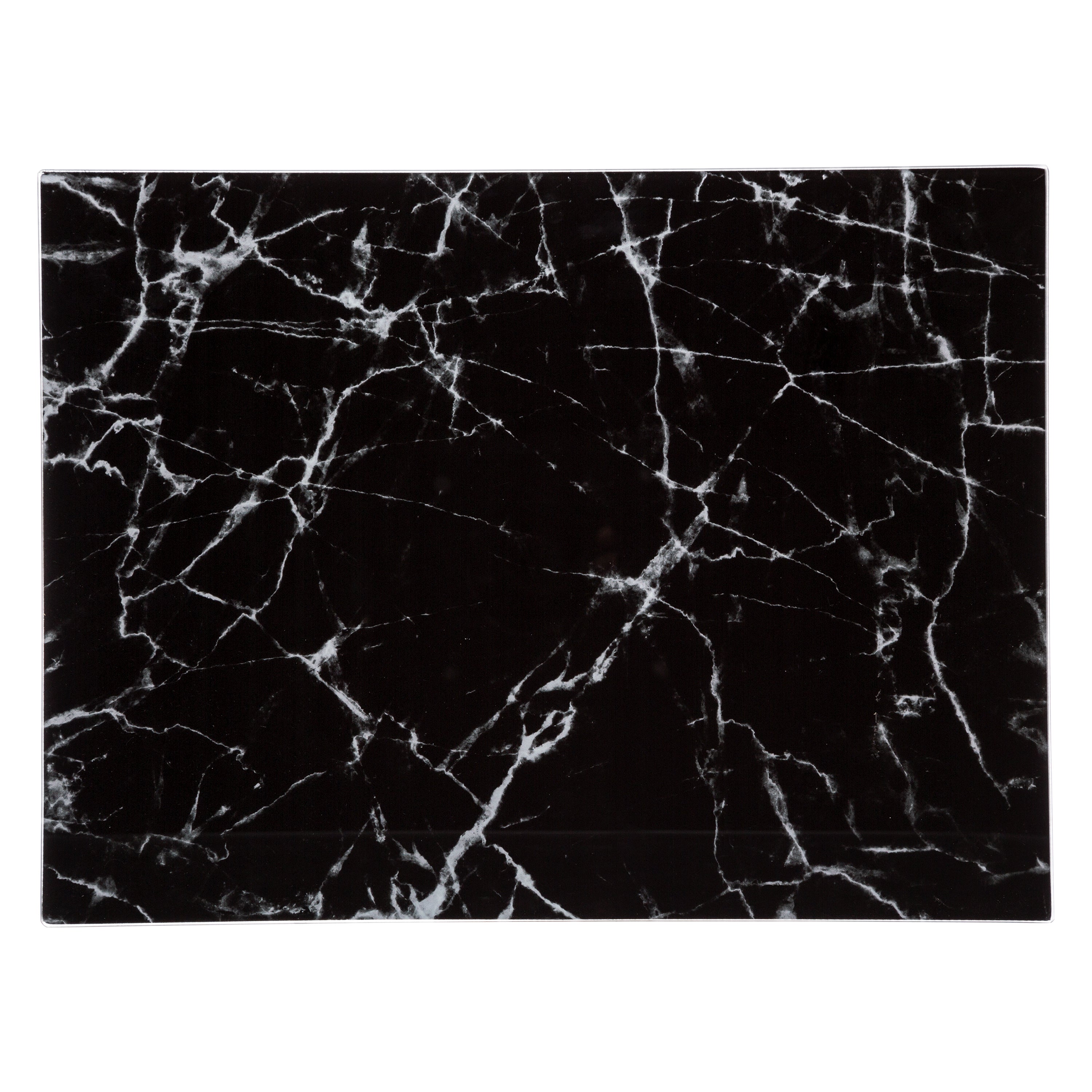 Tocator sticla negru marmura 40 x 30 cm - Five