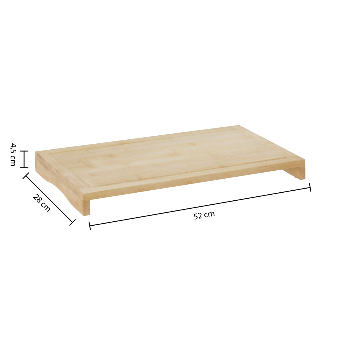 Tocator din bambus 52x28cm - Five