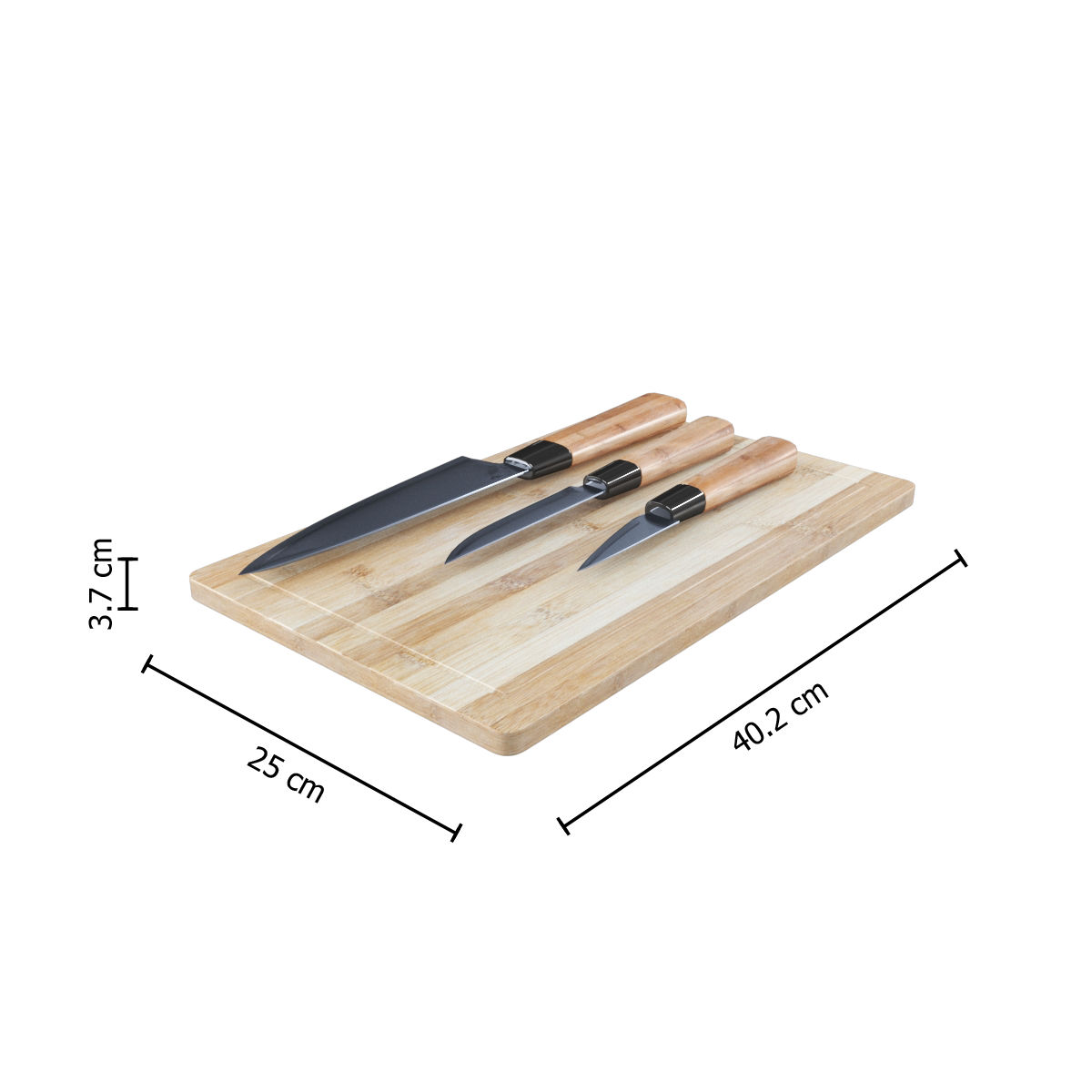Set tocator cu 3 cutite blackba - Five