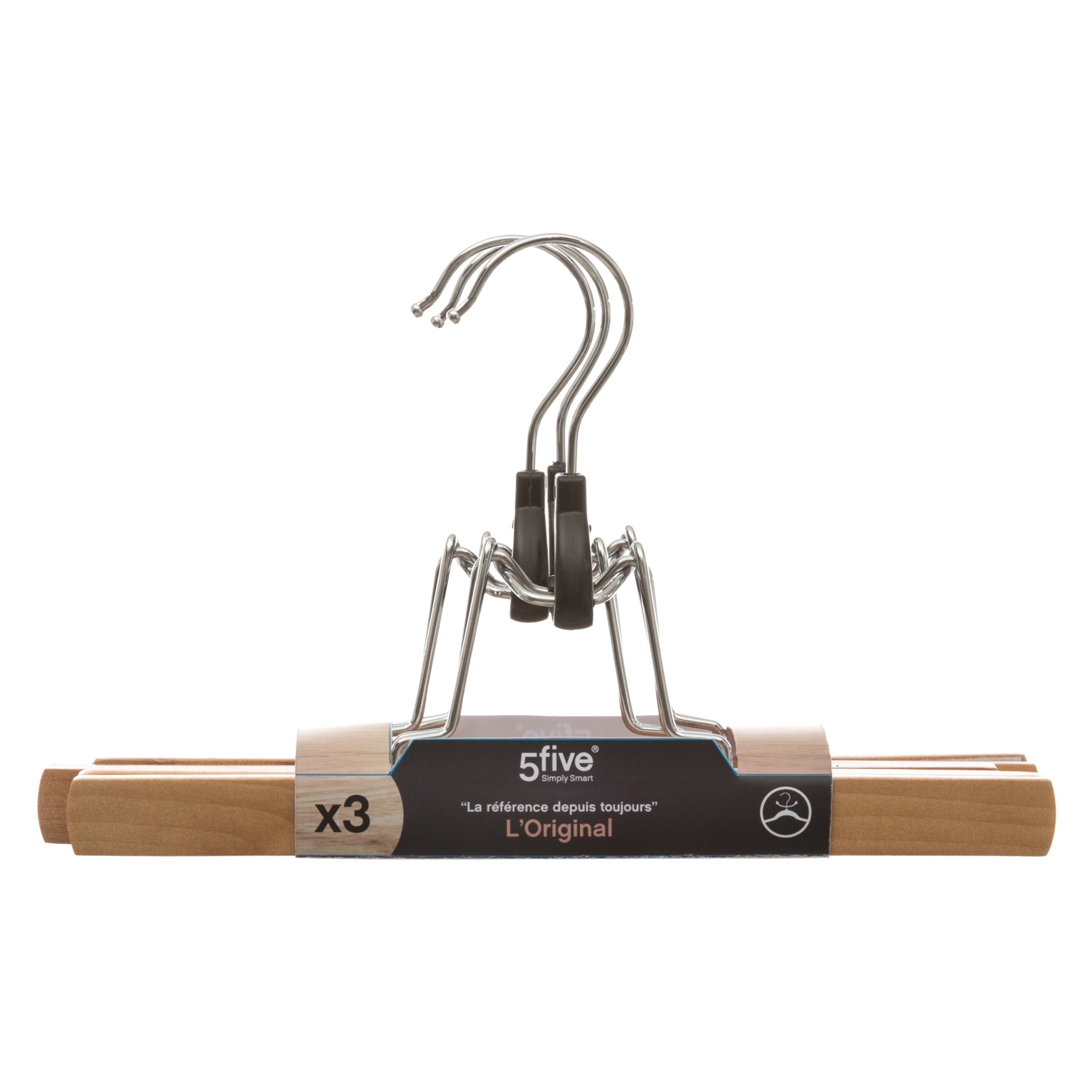 Organizator casa, cuier lemn set 3 hang clip - Five