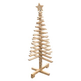 Brad decorativ din lemn, articulat, H 120 cm | Atmosphera