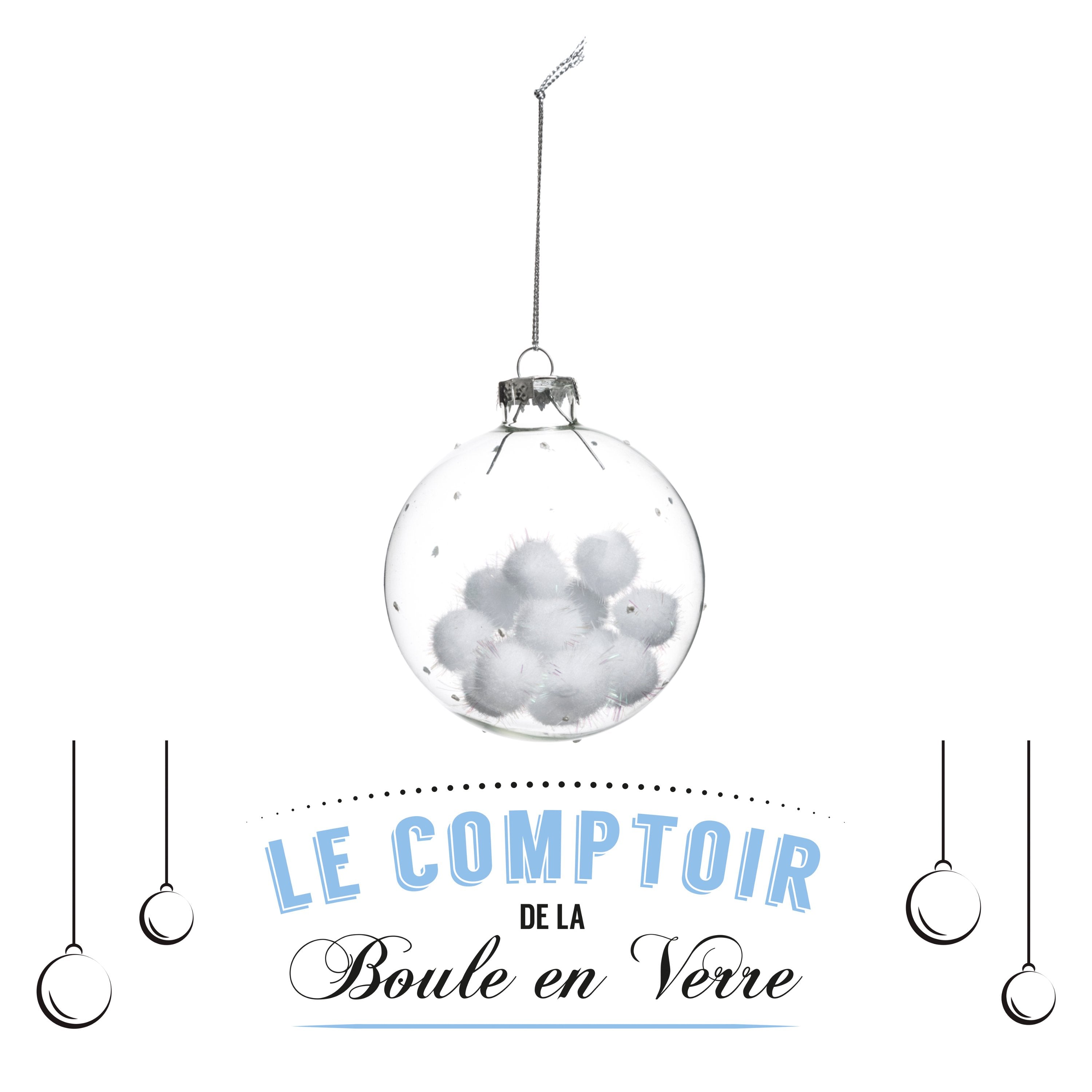 Glob cu bile de bumbac, D 8 cm | Atmosphera