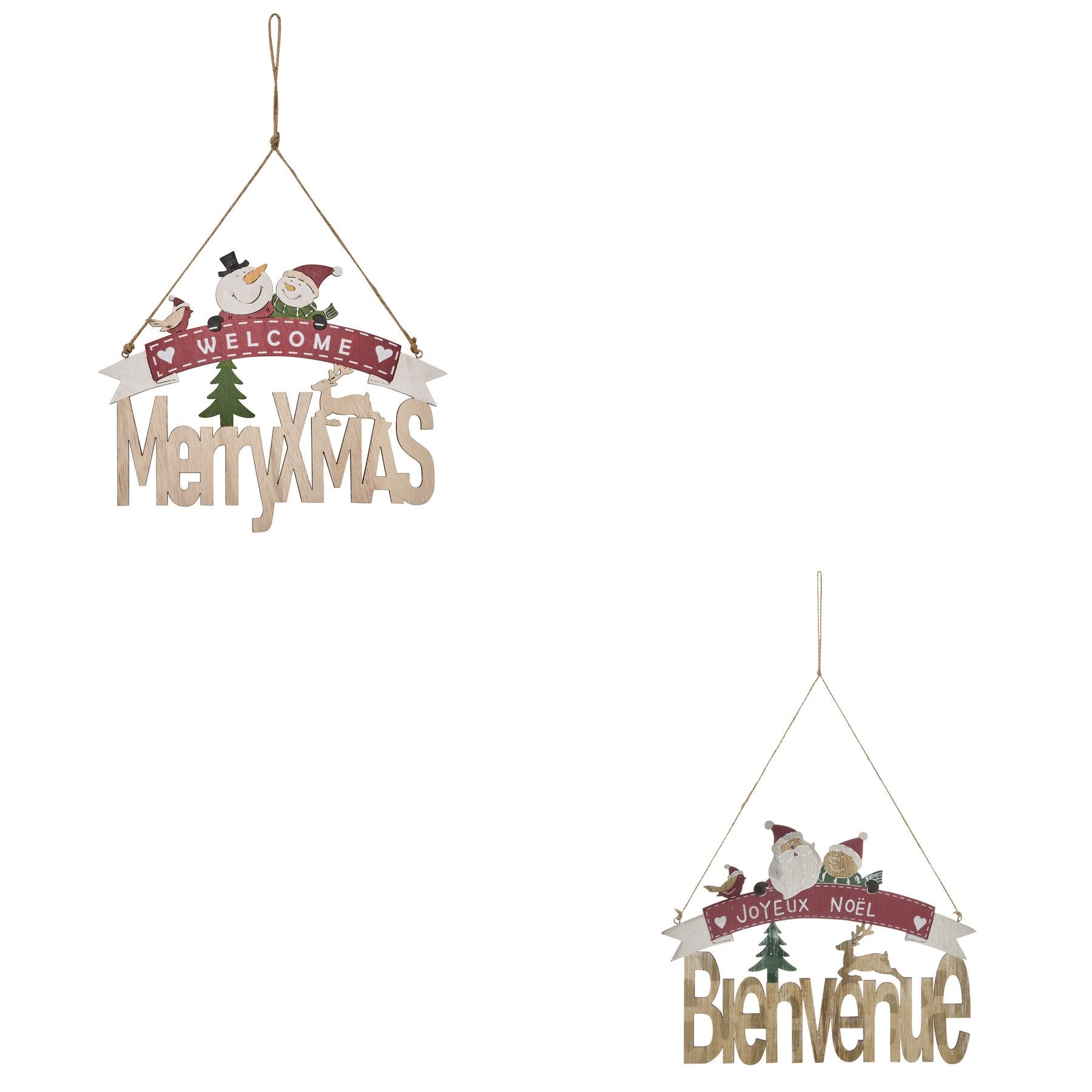 Pancarta Merry Christmas din lemn, 29 cm | Atmosphera