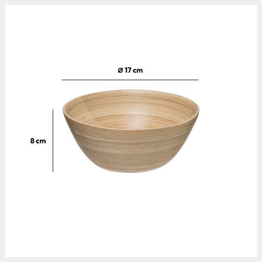 Bol de salata bambus natur 17 cm - Five