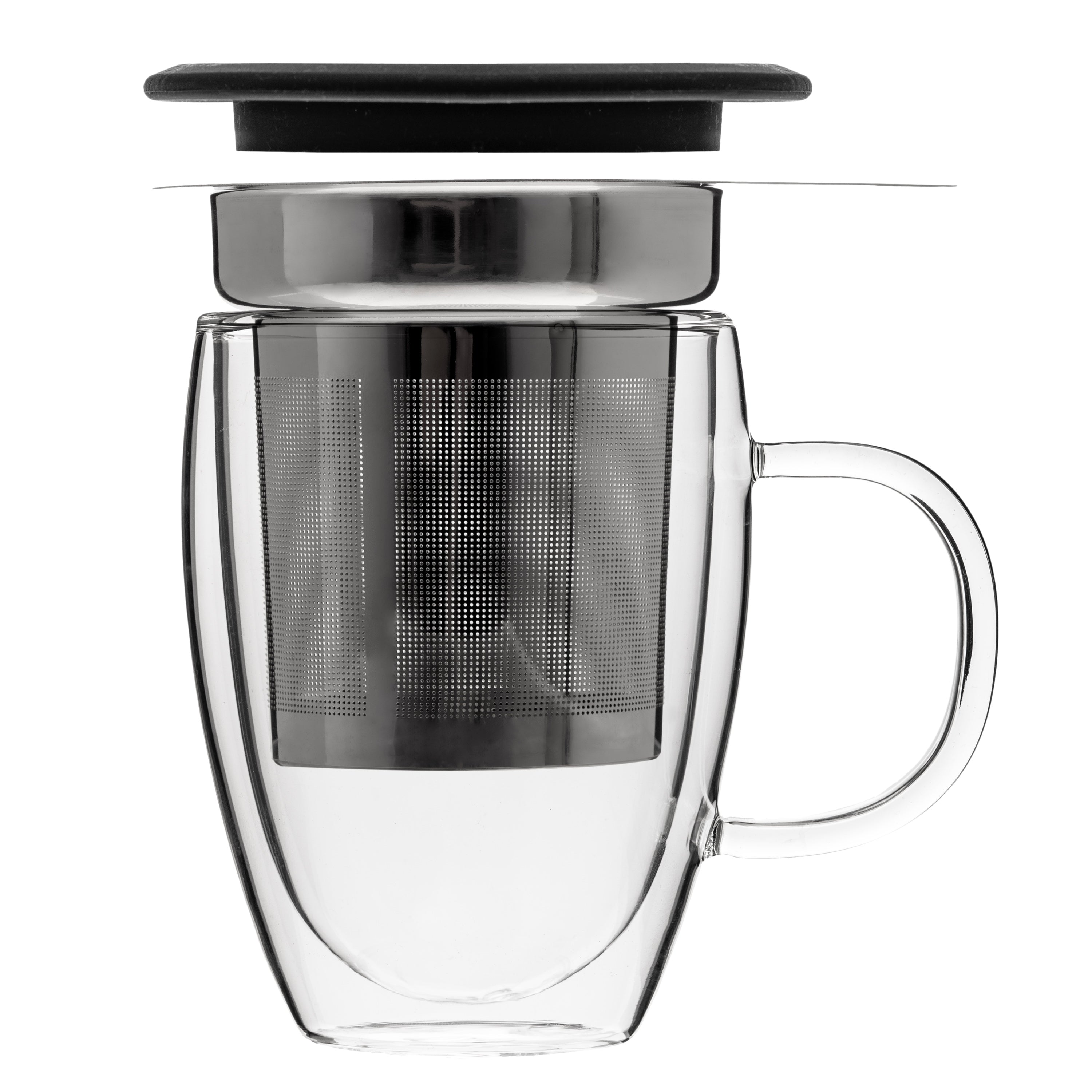 Set cani transparent sticla dw cu infuzor 30 cl - Secret de Gourmet