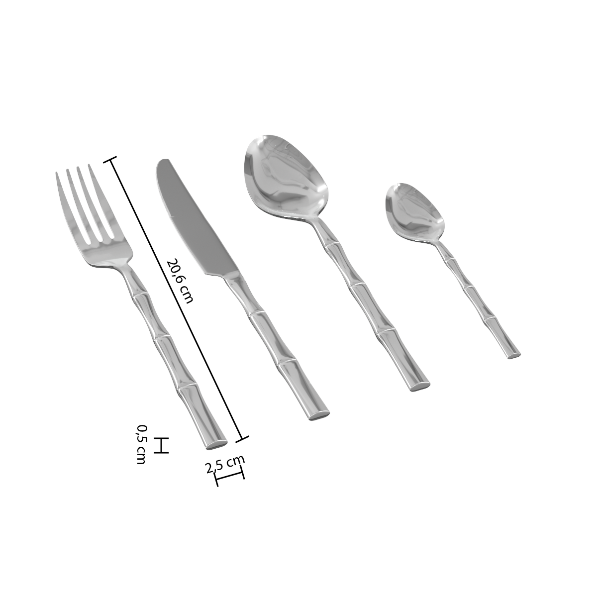 Set tacamuri 24 piese bambus - Secret de Gourmet