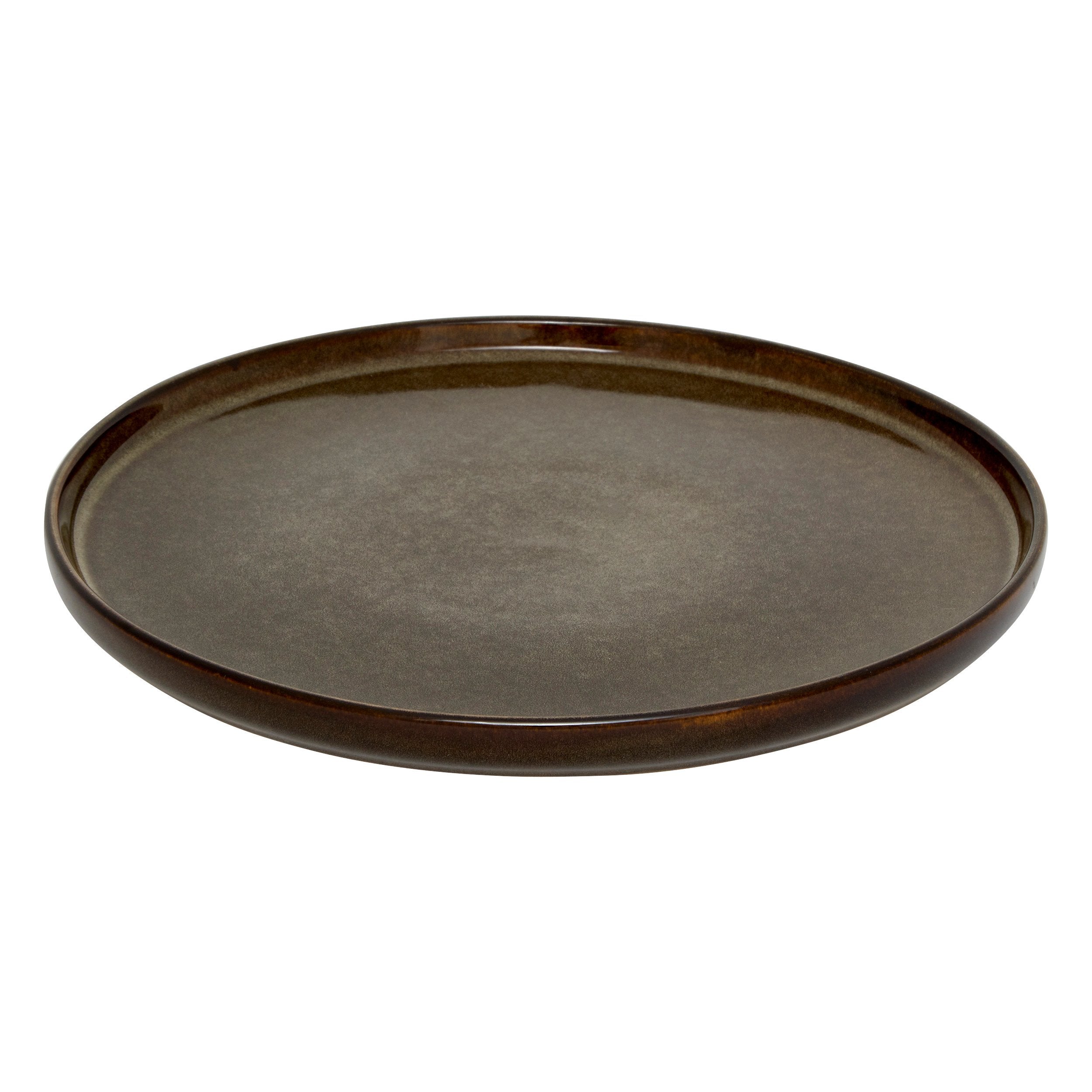 Farfurie intinsa Terre inconnue diam 27 cm maro