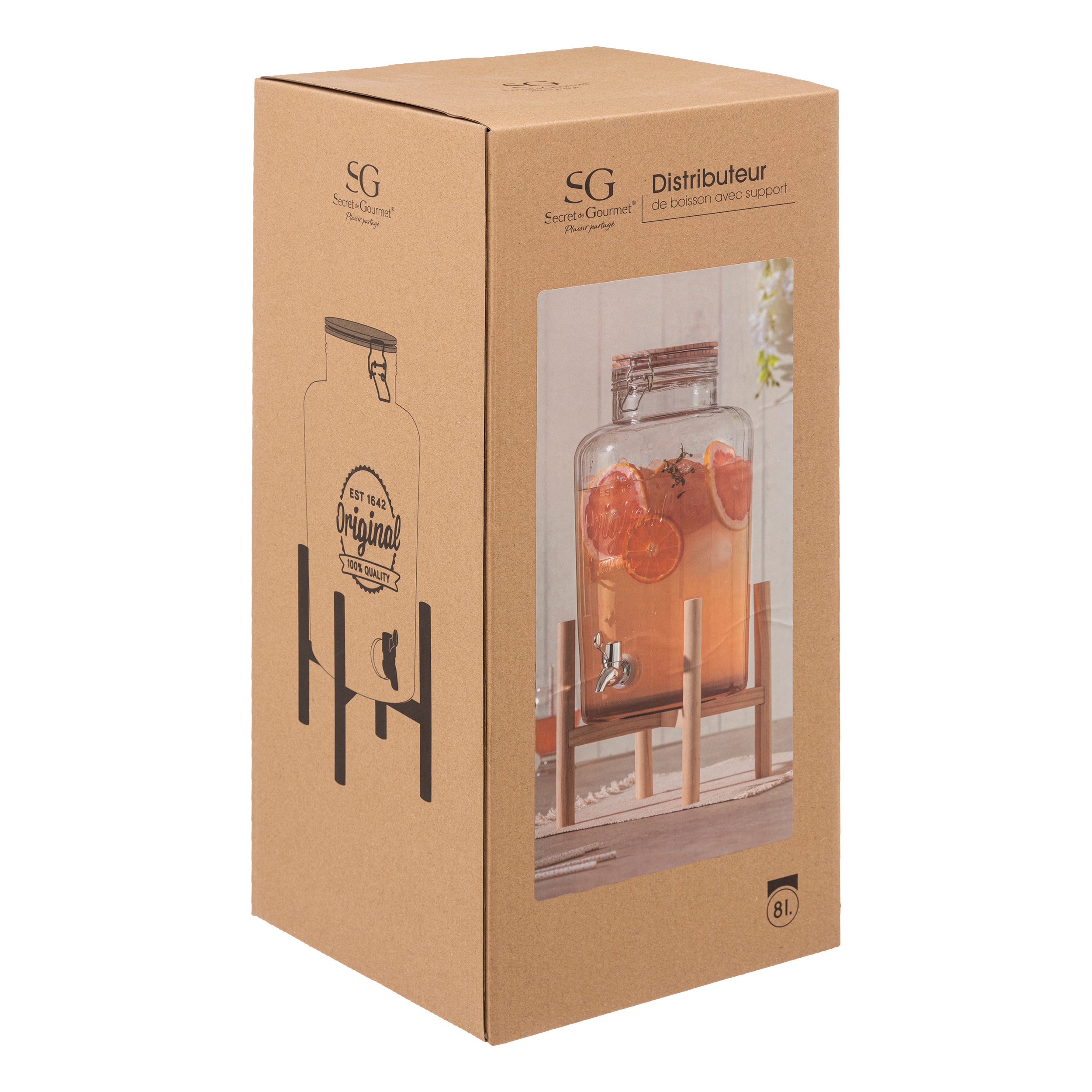 Tacam, dispenser cu suport original 8 l - Secret de Gourmet