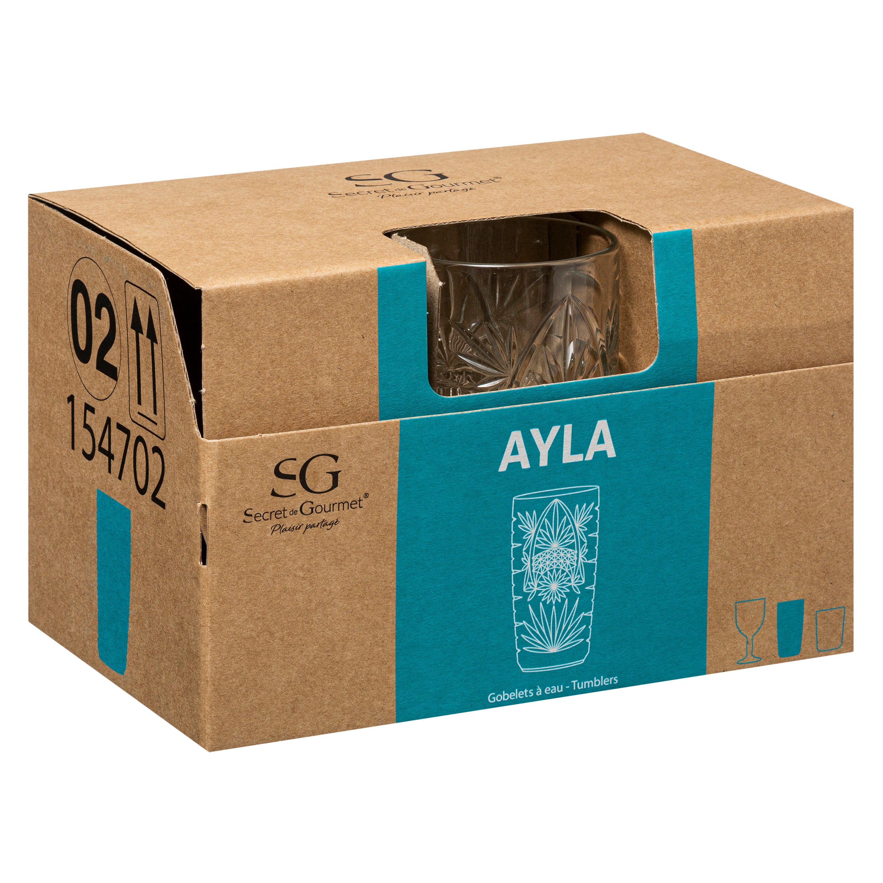 Set pahare inalt ayla 35 cl - Secret de Gourmet