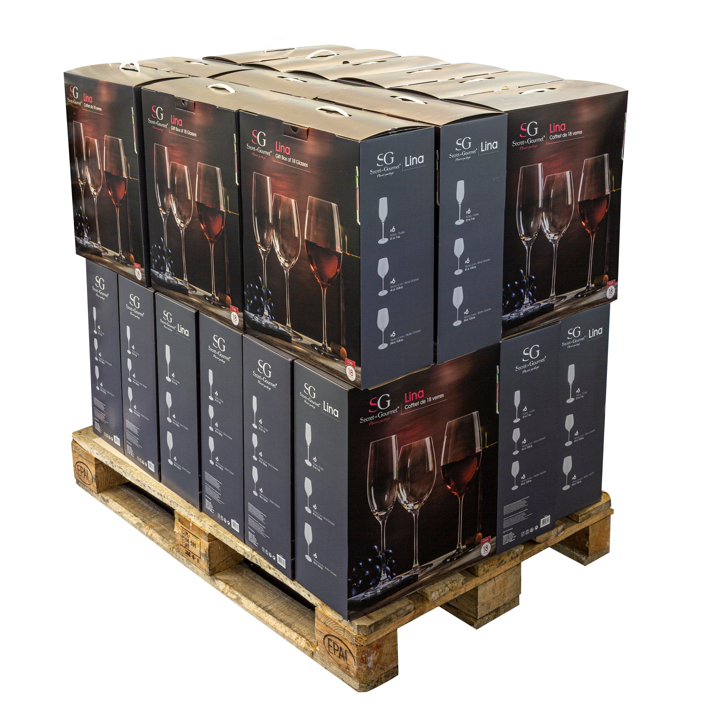 Set pahare lina 18 piese - Secret de Gourmet