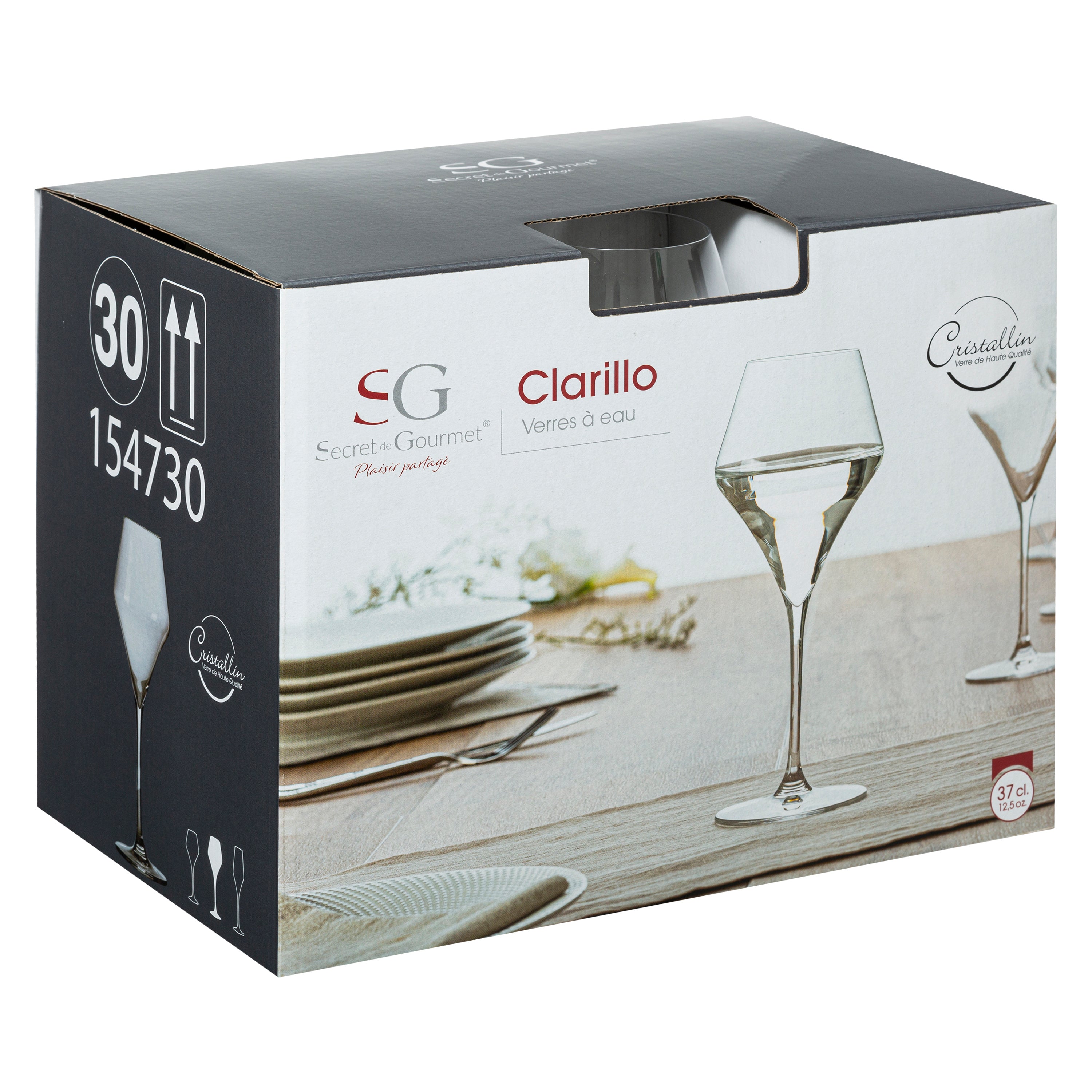 Set pahare apa cri clarillo 37 cl - Secret de Gourmet