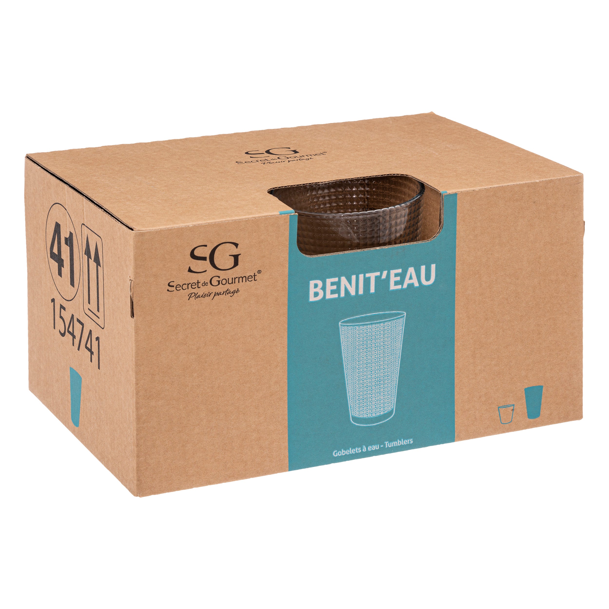 Set pahare inalt benit eau 34 cl - Secret de Gourmet