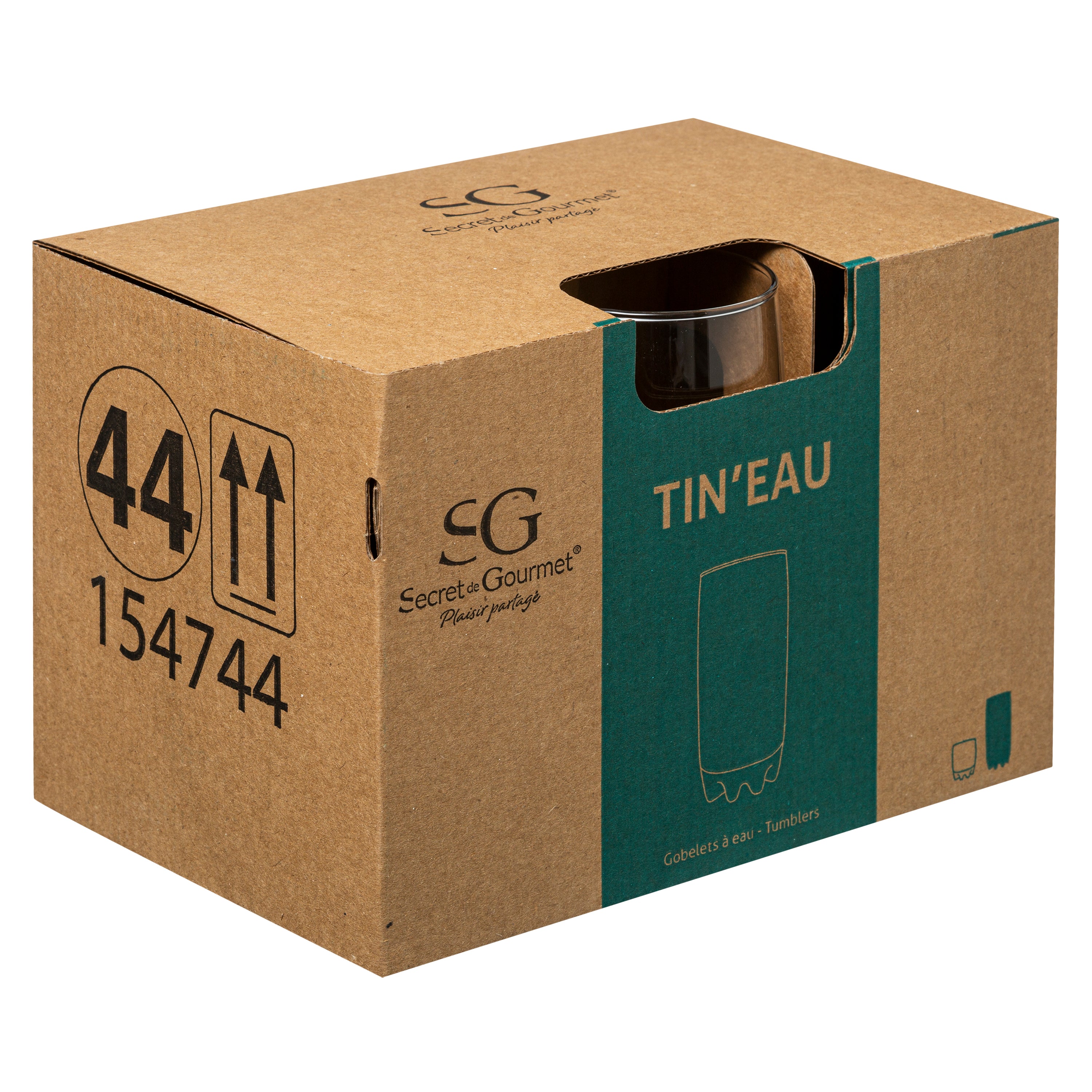 Set pahare inalt tin eau 38 cl - Secret de Gourmet