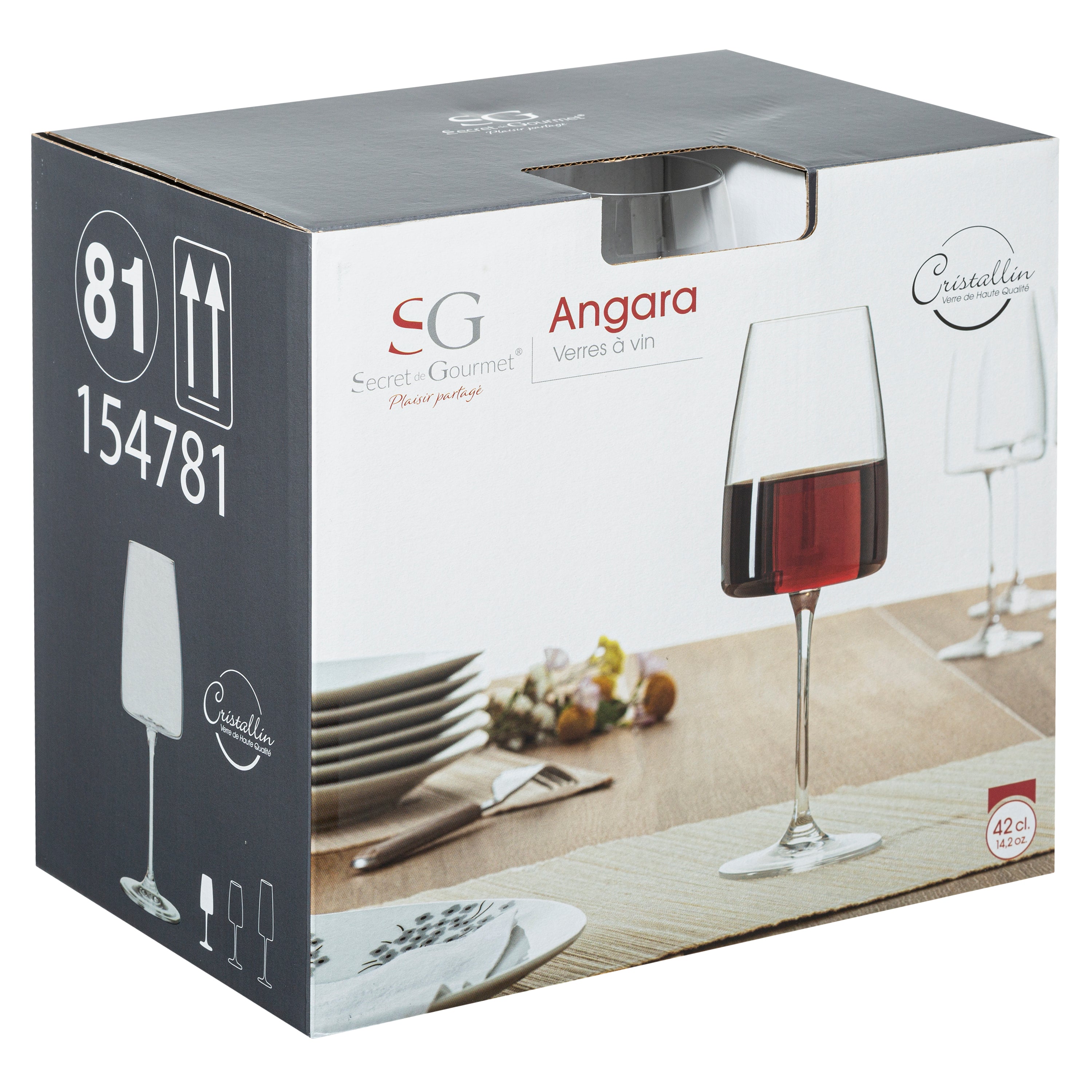 Set pahare vin cri angara 42 cl - Secret de Gourmet