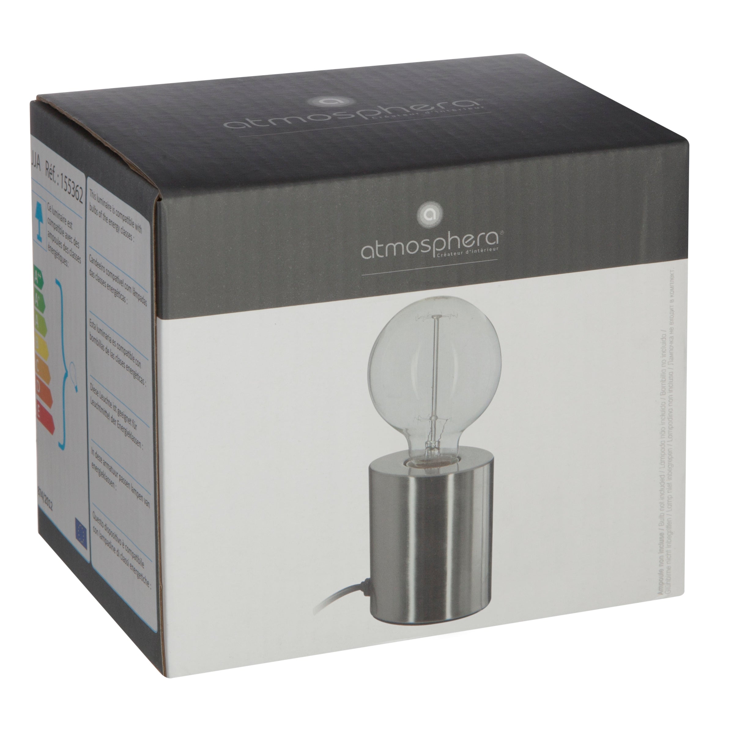 Corp de iluminat, saba argint baza lampa H10,5 cm - Atmosphera
