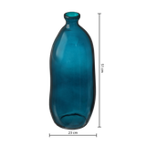 Decor pentru casa, sticla recyc albastra H51 cm - Atmosphera