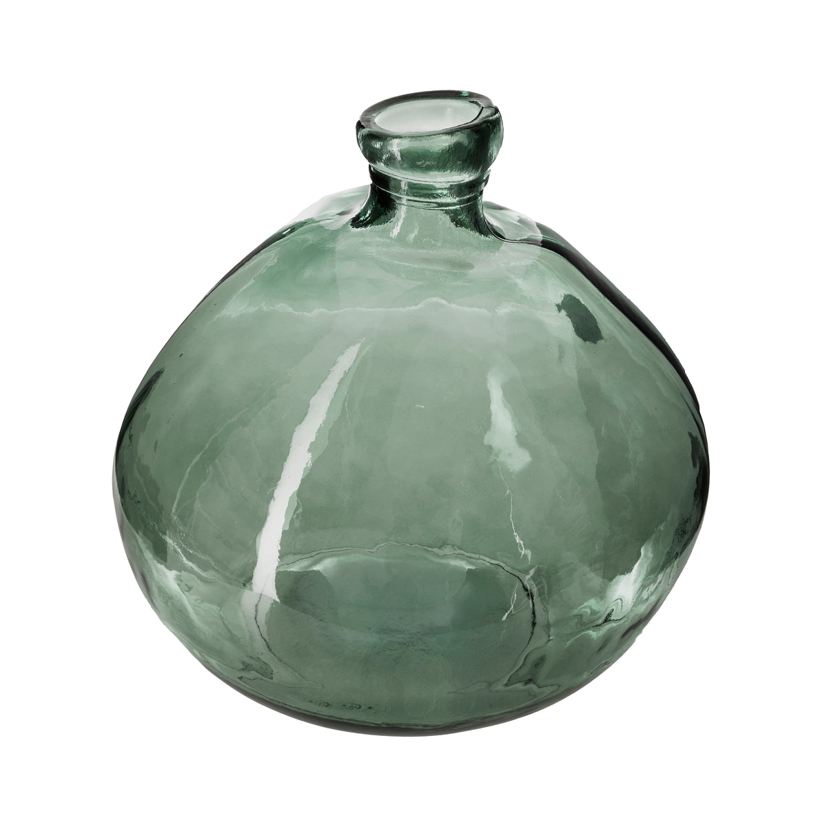 Decor pentru casa, rotund recyc sticla kaki D33 cm - Atmosphera