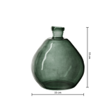 Decor pentru casa, rotund recyc sticla kaki D33 cm - Atmosphera