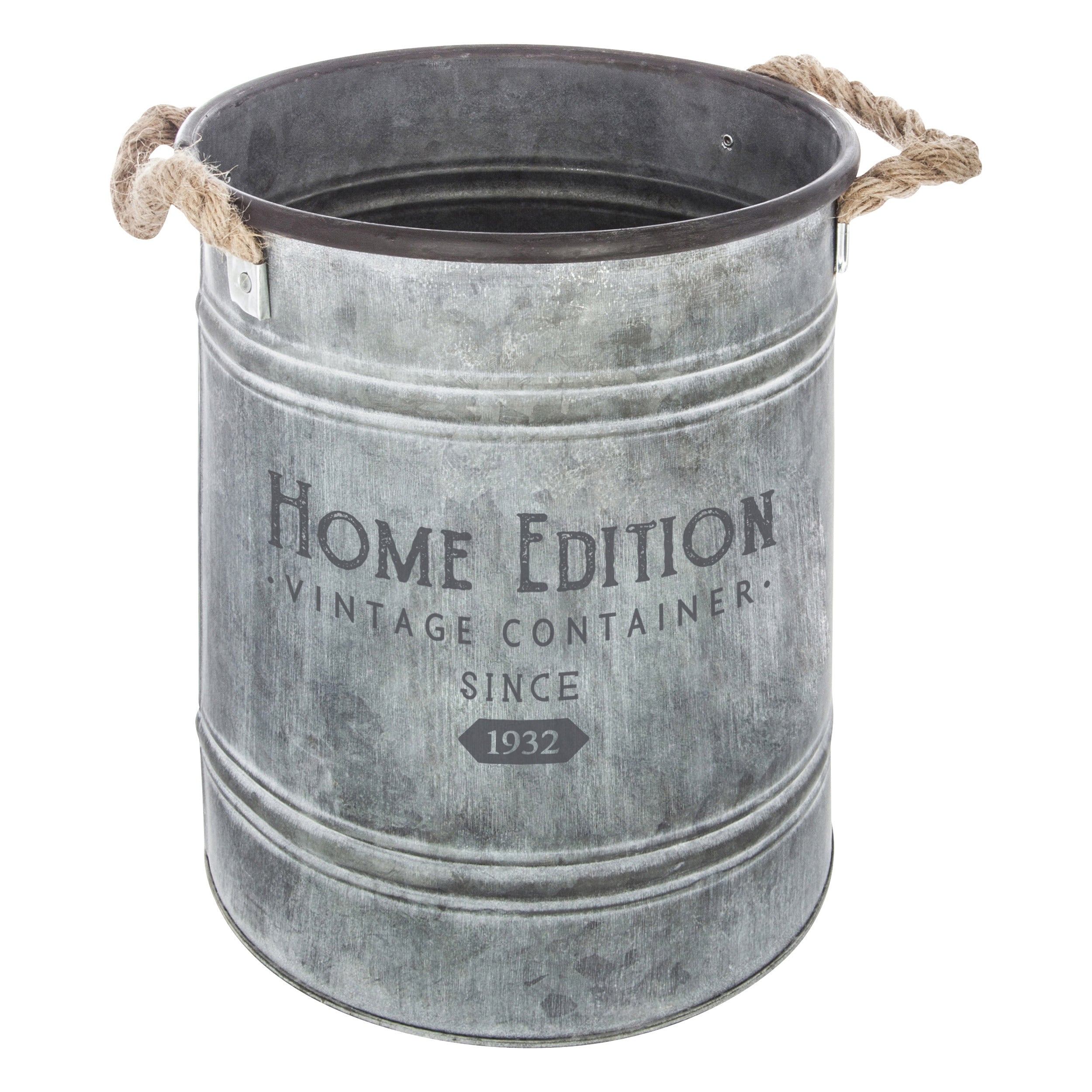 Decor pentru casa, oala metal set 2 zinc max D22,5 cm - Atmosphera