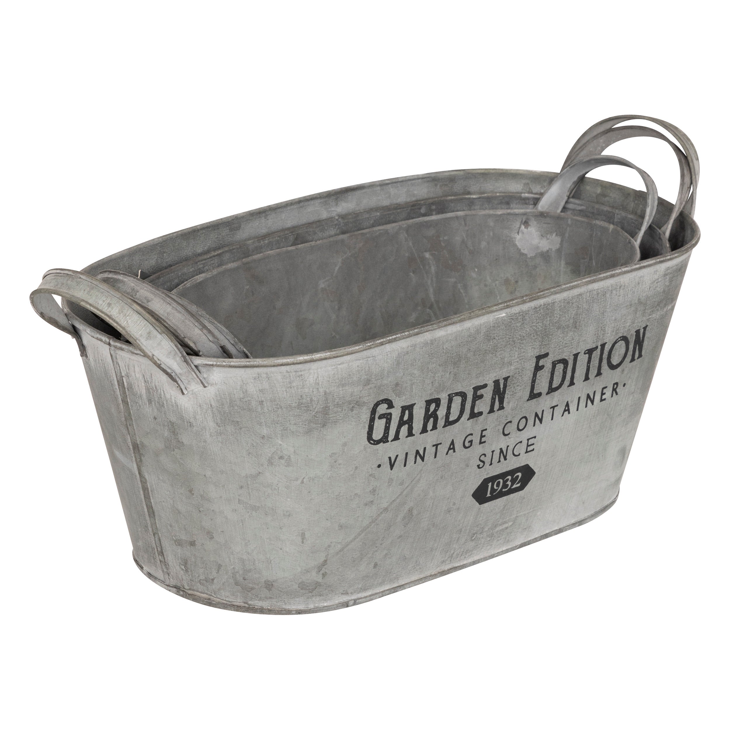 Suport oval plante zinc set 3 buc - Atmosphera