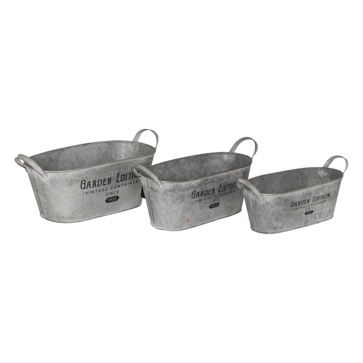 Suport oval plante zinc set 3 buc - Atmosphera