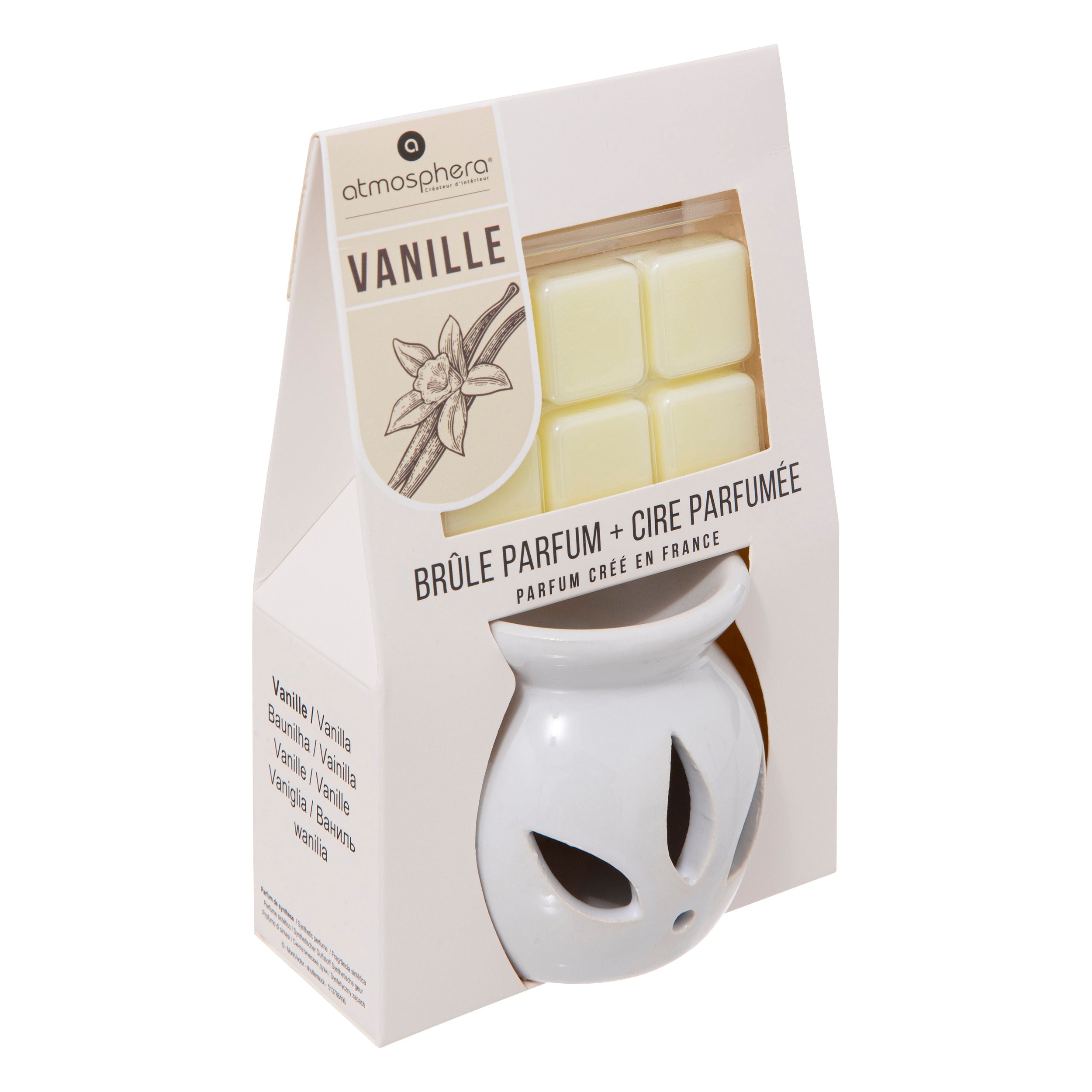 Arzator de parfum si ceara - Vanilie, 30 g - Atmosphera