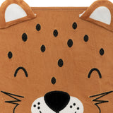 Decoratiune copii, depozitare catifea leopard 29 x 29 cm - Atmosphera For Kids