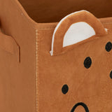 Decoratiune copii, depozitare catifea leopard 29 x 29 cm - Atmosphera For Kids