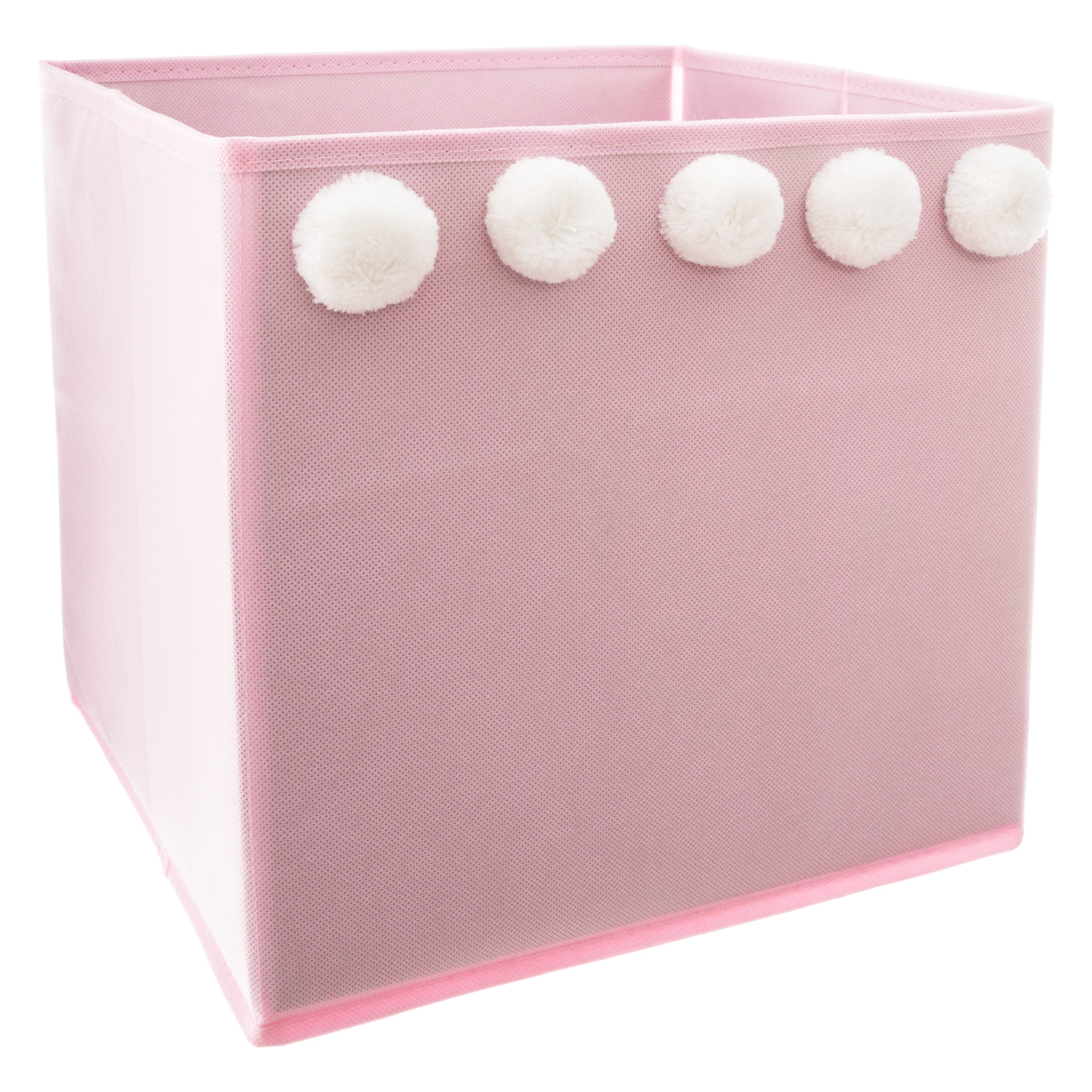 Decoratiune copii, depozitare non-woven pompom roz - Atmosphera For Kids