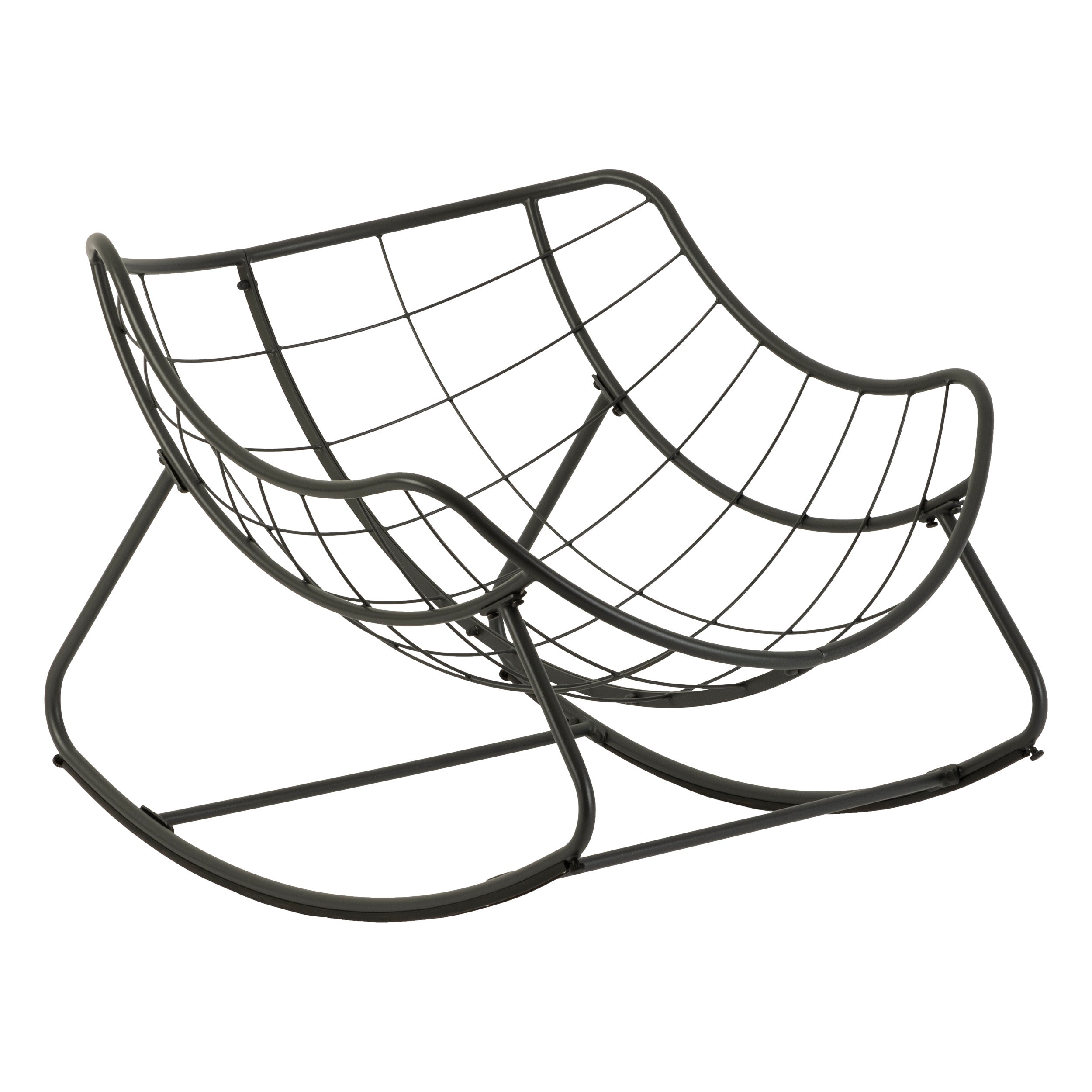 Balansoar Hesperide Paopao, otel si poliester gri, H.44 cm