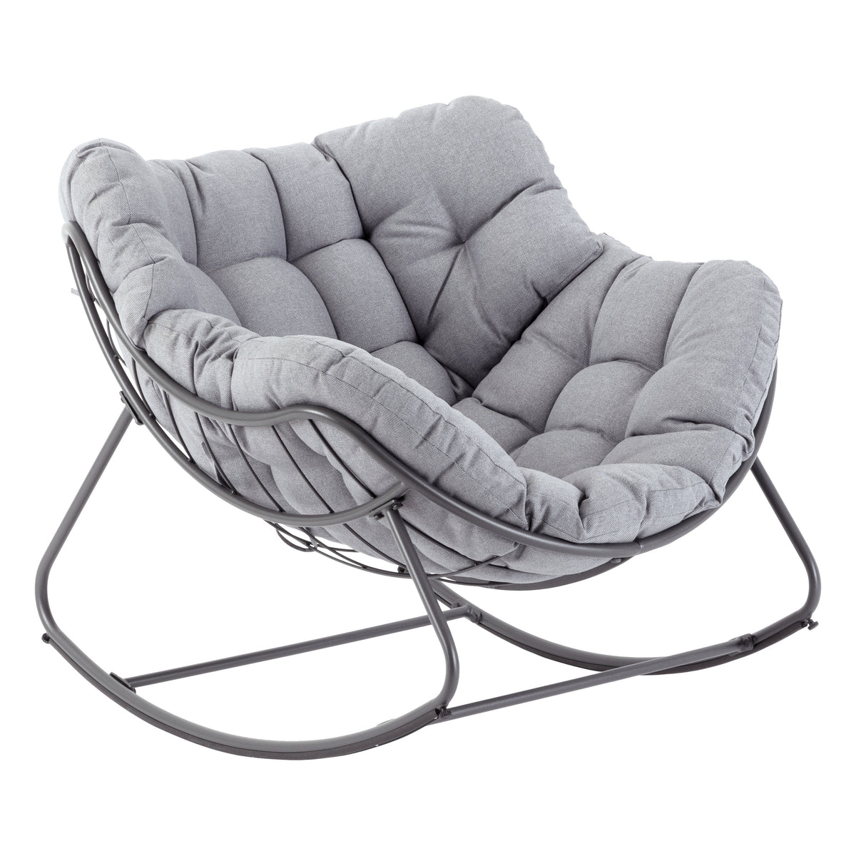 Balansoar Hesperide Paopao, otel si poliester gri, H.44 cm