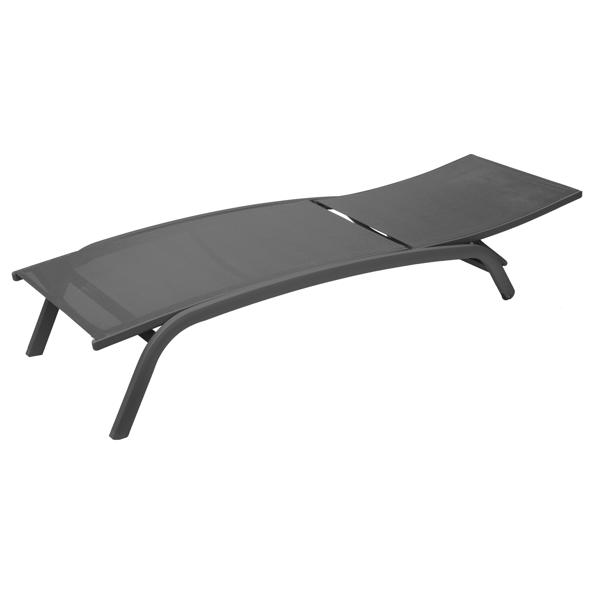Sezlong Bonao in culoarea grafit de Hesperide, L.171 cm