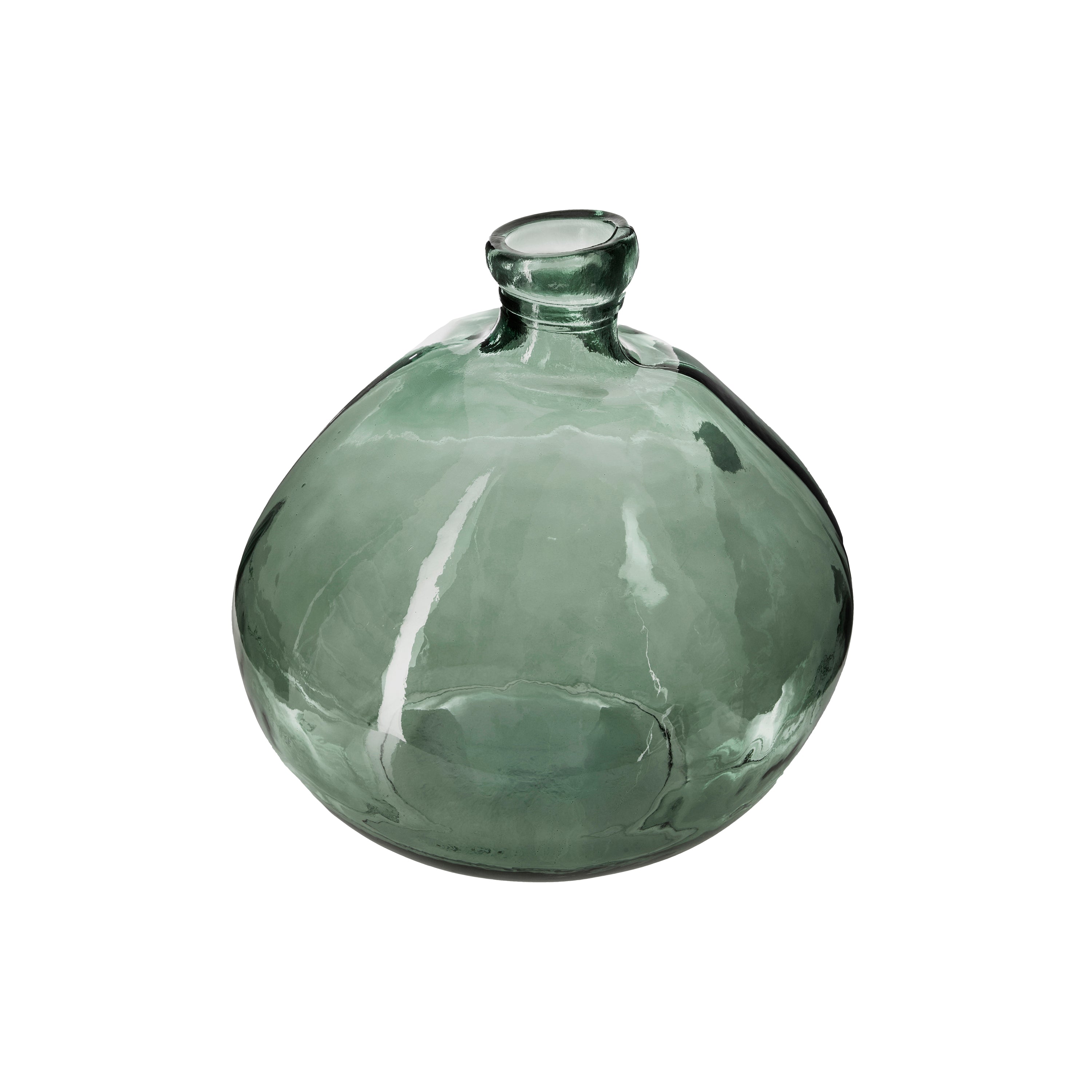Decor pentru casa, rotund recyc sticla kaki D21 cm - Atmosphera