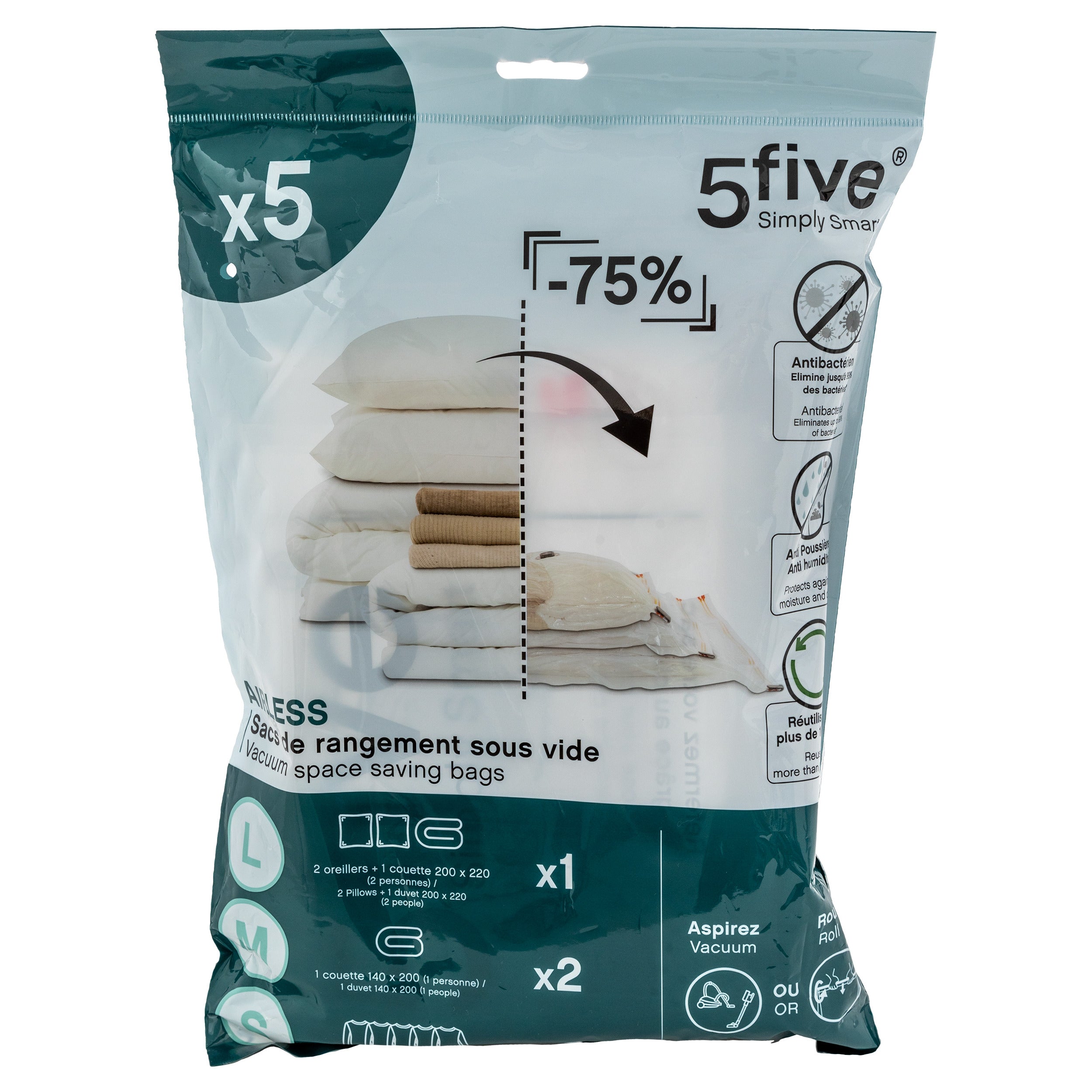 Set 5 saci vacuum Airless - Five
