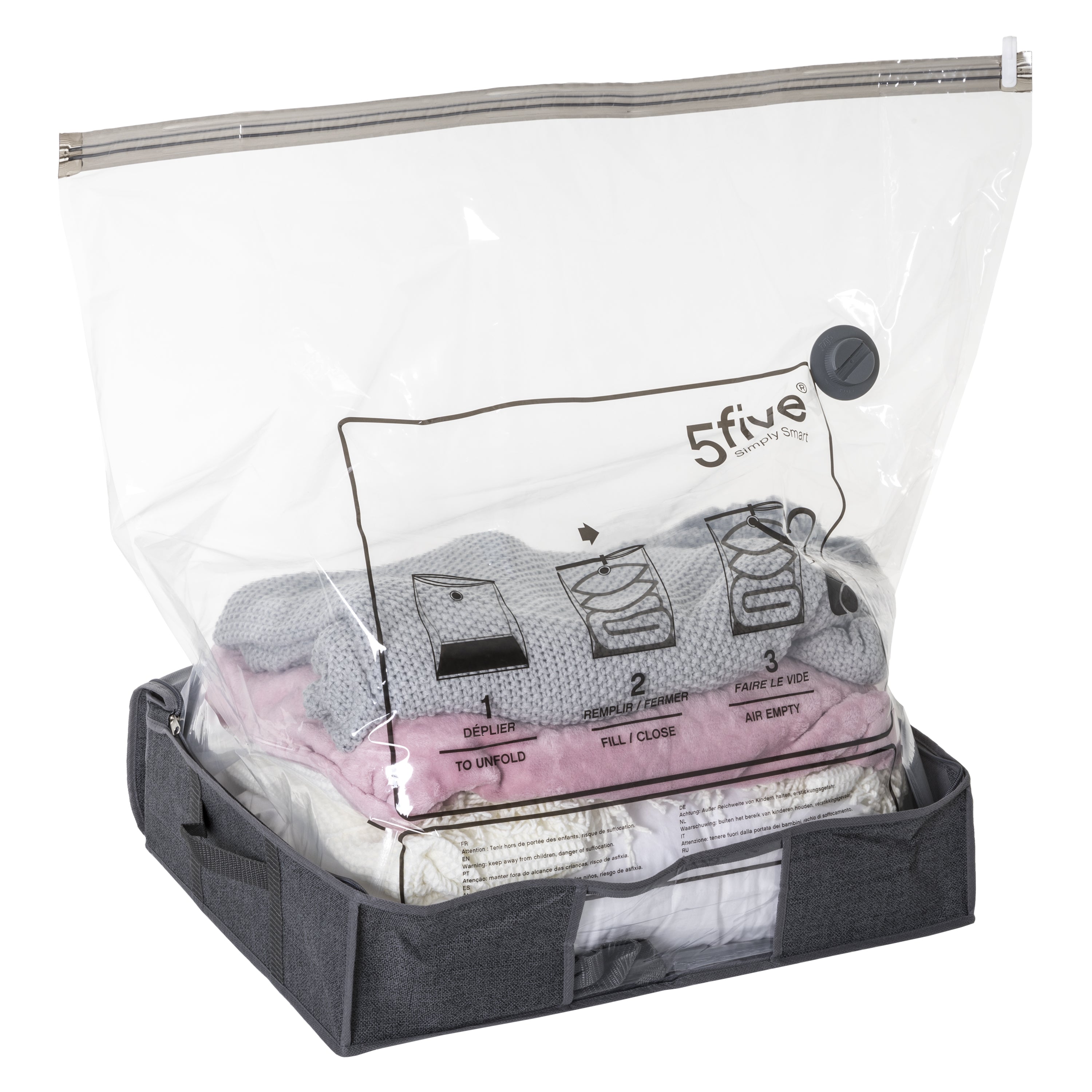Organizator casa, punga vacuum m air store - Five