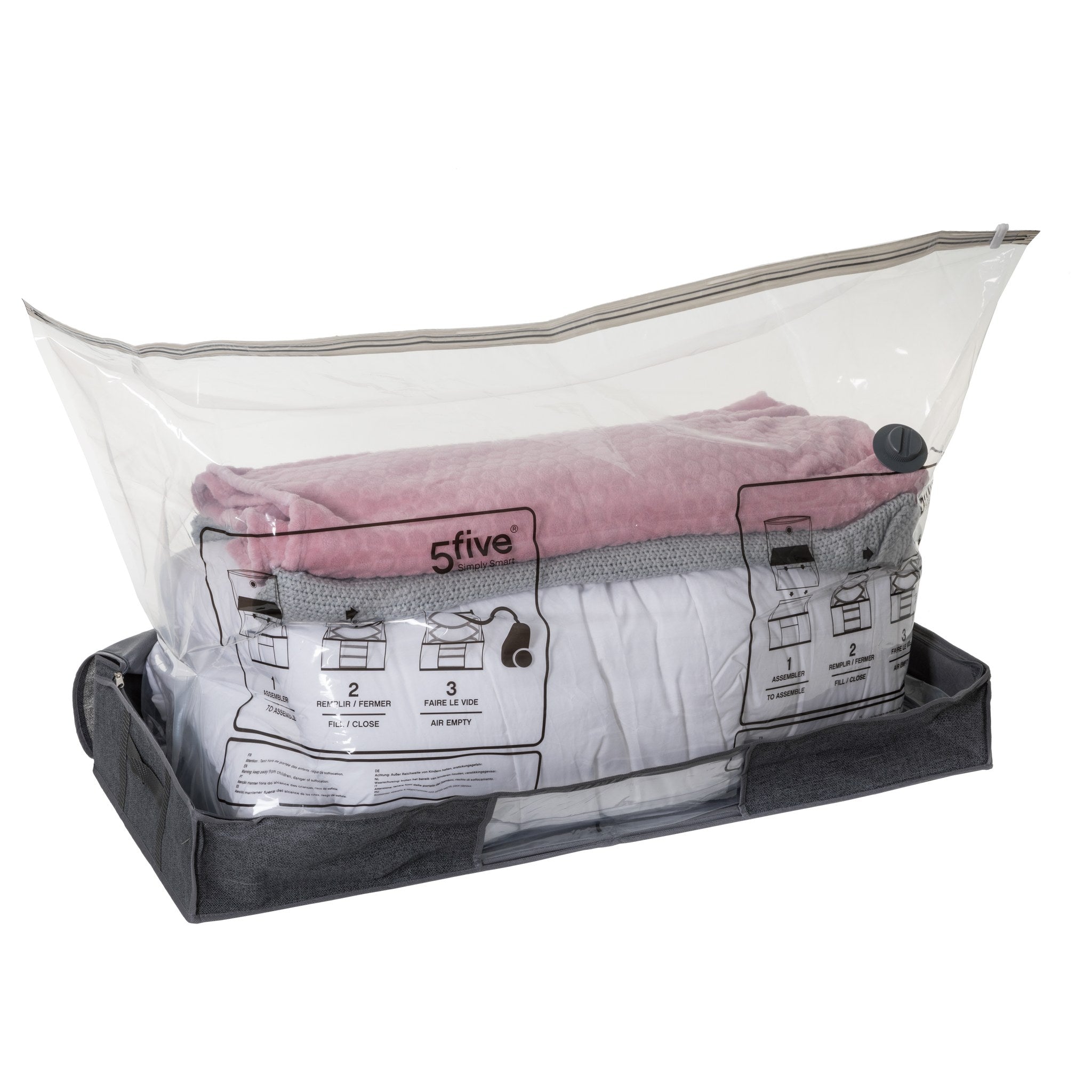 Sac de depozitare in vid sub pat Air-Store, cu husa, marimea S