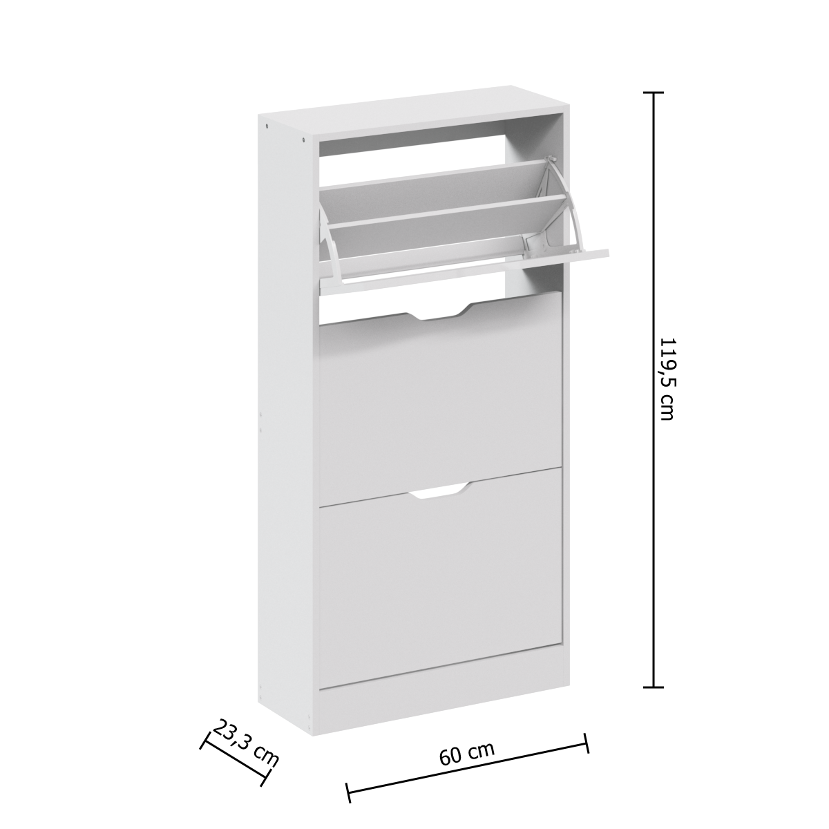 Organizator casa, pantofar 12 piese alb drawy - Five