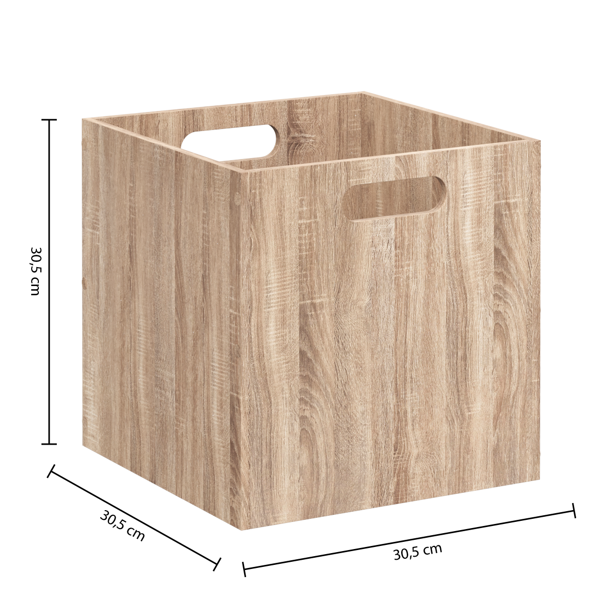 Cutie depozitare lemn 31 x 31 cm natur - Five