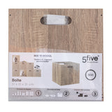 Cutie depozitare lemn 31 x 31 cm natur - Five