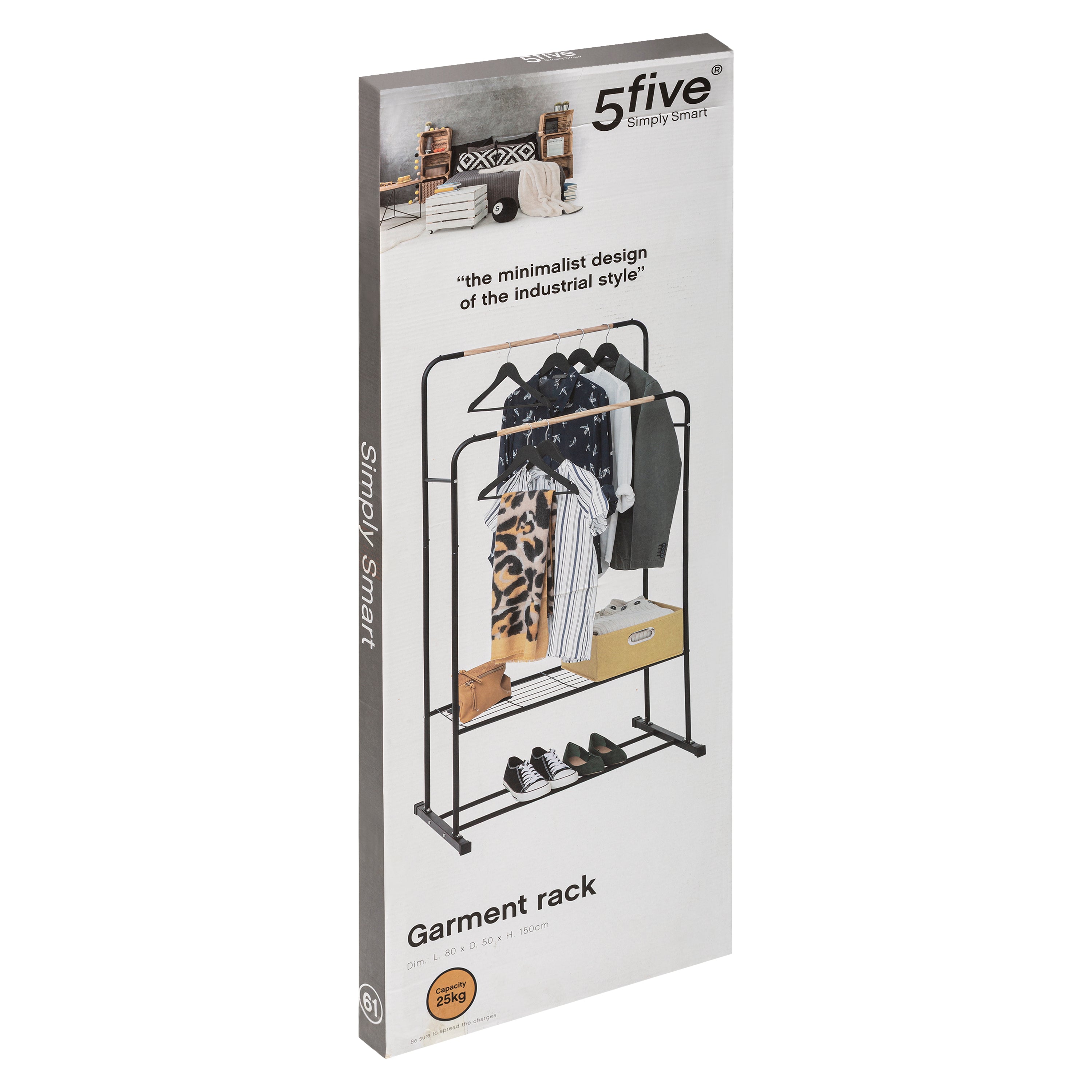 Suport gradina dbl metal lemn negru - Five