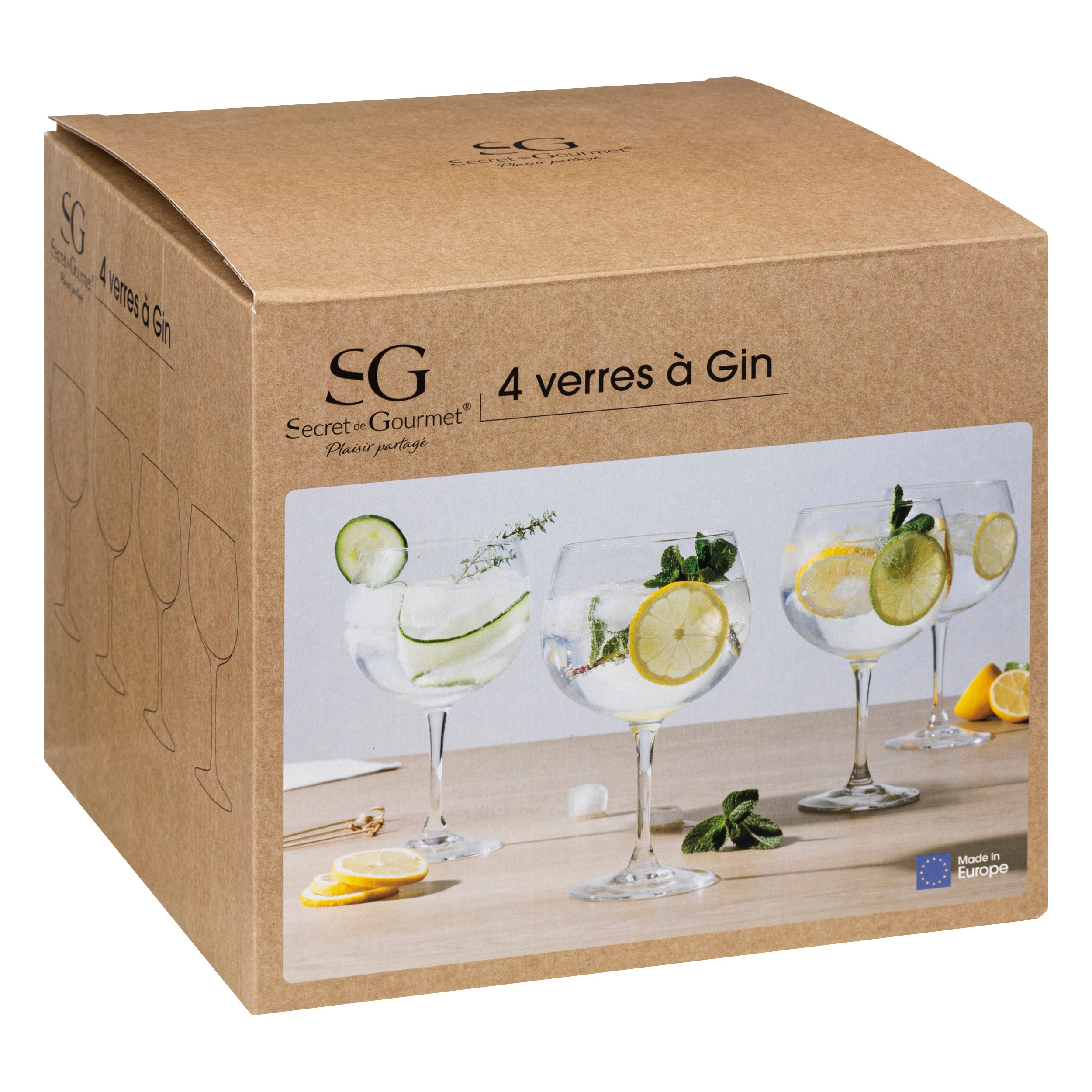 Pahare gin set 4 70 cl - Secret de Gourmet