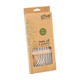Paie set 6 cu perie otel inoxidabil - Five