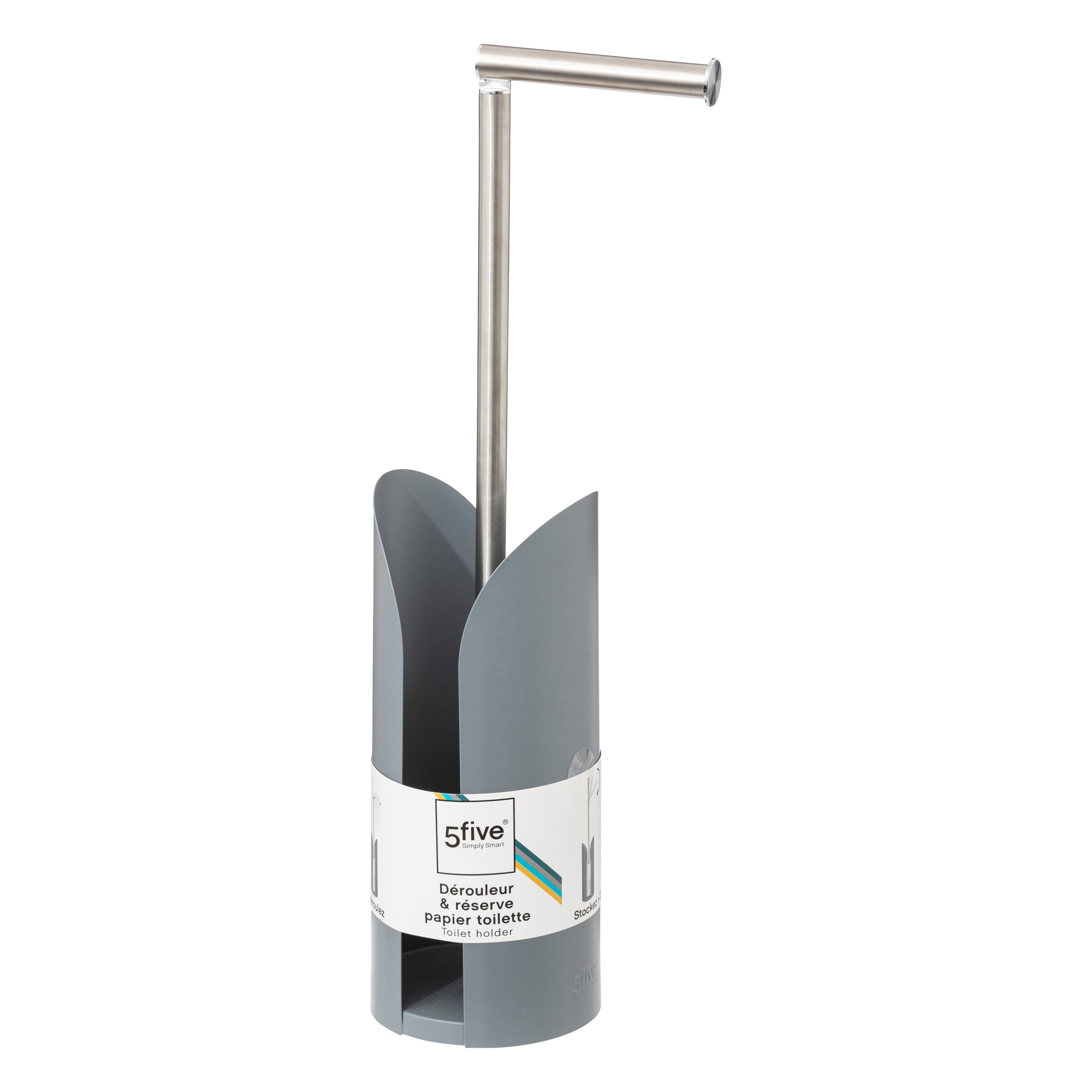 Suport hartie toaleta flex btn color - Five