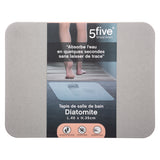 Covor diatomita 35 x 45 cm gri - Five